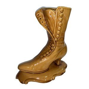 Calif Pottery Victorian Button Up Boot Vase USA No 1224 Vintage